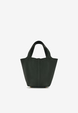 Hermès Picotin 18 in Vert Fonce Clemence Leather with Gold Hardware
