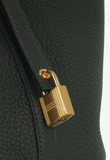 Hermès Picotin 18 in Vert Fonce Clemence Leather with Gold Hardware