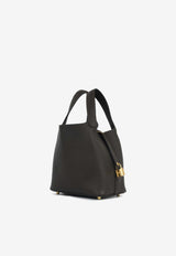 Hermès Picotin 18 in Ebene Clemence Leather with Gold Hardware