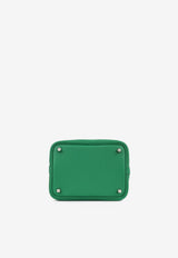 Hermès Picotin 18 in Vert Vertigo Clemence Leather with Palladium Hardware