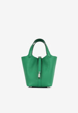 Hermès Picotin 18 in Vert Vertigo Clemence Leather with Palladium Hardware