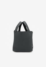 Hermès Picotin Lock 18 in Gris Misty Clemence Leather with Brushed Gold Hardware