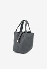 Hermès Picotin 18 in Gris Misty Clemence Leather with Palladium Hardware