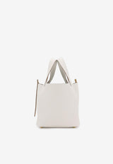 Hermès Picotin Lock 18 in New White Clemence with Gold Hardware