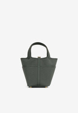 Picotin 18 Cargo in Vert Mangrove Canvas and Swift with Gold Hardware
