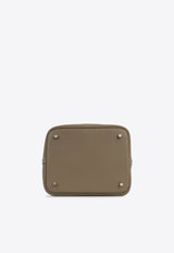 Picotin 22 in Etoupe Taurillon Clemence with Palladium Hardware