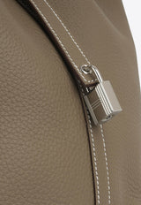 Picotin 22 in Etoupe Taurillon Clemence with Palladium Hardware