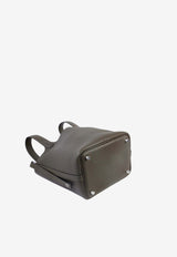 Picotin Lock 18 Tote Bag in Vert Loden Clemence with Palladium Hardware