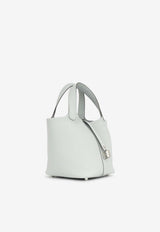Hermès Picotin 18 in Bleu Glacier Clemence Leather with Palladium Hardware P18BGCLPHW