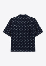 Needles Printed Bows Shirt Blue QV186CO/Q_NEEDL-PA
