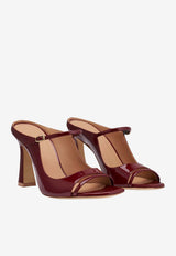 Malone Souliers Rania 90 Patent Leather Sandals Red RANIA 90-1 ROSEWOOD