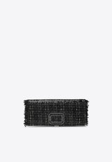Roger Vivier Pilgrim Sequined Clutch Bag Black RBWABDD0231ULR/R_ROGVI-B999
