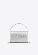Roger Vivier Micro Pilgrim Metallic Leather Crossbody Bag Silver RBWABDH0000T0H/Q_ROGVI-B200