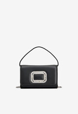 Roger Vivier Micro Pilgrim Leather Top Handle Bag RBWABDH0000YDRB999 B999 Black