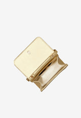 Roger Vivier Micro Pilgrim Leather Top Handle Bag RBWABDH00L0T0HG005 G005 Gold