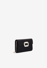 Roger Vivier Pilgrim Clutch Bag in Satin Black RBWAMCD0200RS0 B999