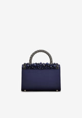 Roger Vivier Mini Jewel Efflorescence Lapis Lazuli Top Handle Bag Navy RBWAMFCC103RS0 U807