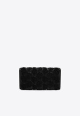 Roger Vivier Efflorescence Satin Clutch Bag Black RBWAMFDN200RS0/R_ROGVI-B999