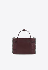 Roger Vivier Rhinestone Buckle Leather Vanity Bag Bordeaux RBWANMH0003YDR/R_ROGVI-R802