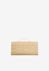 Roger Vivier Belle Vivier Raffia Clutch Bag Natural RBWAORC6203V79 1P34