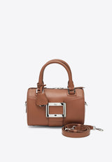Roger Vivier Belle Vivier Leather Bowling Bag Brown RBWAPAH0100UCT/Q_ROGVI-S018