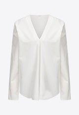 RUOHAN Arno V-neck Blouse White RE019SS26_WHITE