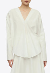 RUOHAN Arno V-neck Blouse White RE019SS26_WHITE