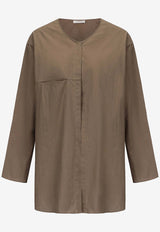 RUOHAN Gili Wrinkled Long-Sleeved Blouse Taupe RE023AW25_TAUPE