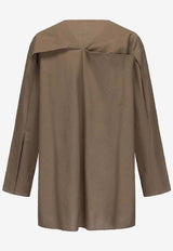 RUOHAN Gili Wrinkled Long-Sleeved Blouse Taupe RE023AW25_TAUPE