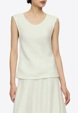 RUOHAN Yora Textured Linen Top White RE037SS26_WHITE