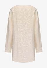 RUOHAN Lamu Long-Sleeved Top Cream RE038AW25_CREAM