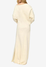 RUOHAN Cobia Asymmetric Maxi Dress Cream RE039AW25_CREAM