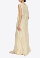 RUOHAN Sora Silk Maxi Kaftan Dress Off-white RE054SS26(EU)_IVORY
