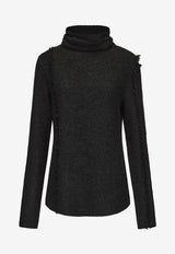 RUOHAN Iona Turtleneck Silk and Cashmere Sweater Gray RE076AW25_DARK GREY