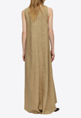 RUOHAN Auma Linen Maxi Dress Khaki RE098SS26(EU)_KHAKI