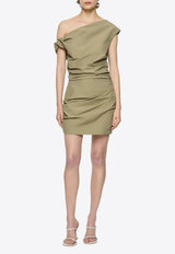 Paris Georgia Remmy One-Shoulder Mini Dress Cream REMMYD003-CLY_GREY