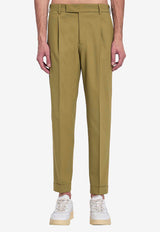 PT Torino Tailored Wool-Blend Pants Green RFZAZ40FWD--0090