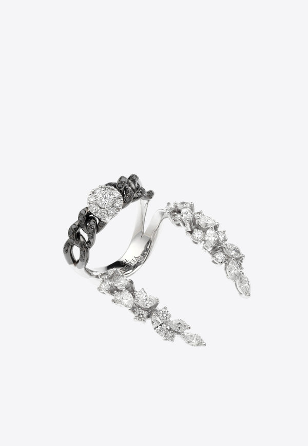 Yeprem Black Strada Stackable Diamond Ring in 18-karat White Gold RI2696