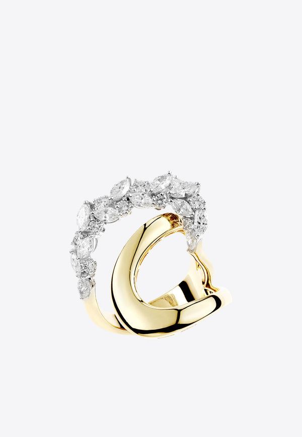 Yeprem Golden Strada Stackable Diamond Ring in 18-karat Yellow Gold RI3006.9