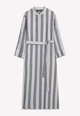 S Max Mara Rima Striped Midi Shirt Dress Blue RIMACO/Q_MAXS-001