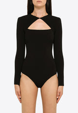 Roland Mouret Sleeved Bodysuit with Cut-Out Black RM-AW23-028B-BVI/N_ROLAN-BLK