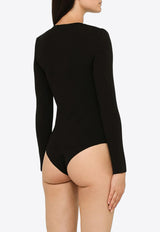 Roland Mouret Sleeved Bodysuit with Cut-Out Black RM-AW23-028B-BVI/N_ROLAN-BLK