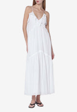 Isabel Marant Étoile Vasma V-neck Maxi Dress White RO1003FBB3J04E/S_ISAET-20WH