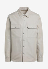 Rick Owens Long-Sleeved Canvas Shirt Beige RU01F2729CDU/S_RICKO-138