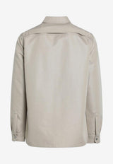 Rick Owens Long-Sleeved Canvas Shirt Beige RU01F2729CDU/S_RICKO-138