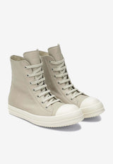 Rick Owens Leather High-Top Sneakers Beige RU01F2890LCO/S_RICKO-13811