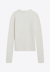Rick Owens Ribbed Alpaca-Blend Sweater White RU02E1690KWP/R_RICKO-11