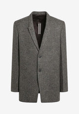 Rick Owens Single-Breasted Wool Jacket Green RU02E1721WRU/R_RICKO-25