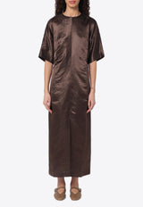 Loulou Studio Silk-Blend Maxi Dress Brown RUBYLI/Q_LOULO-DT
