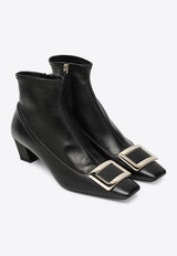 Roger Vivier Belle Vivier 45 Leather Ankle Boots Black RVW00625610QG0/R_ROGVI-9999